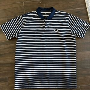 Nike Dri-Fit Navy Striped Polo Shirt XL